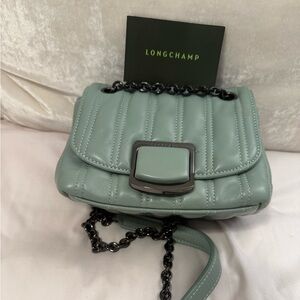 Longchamp Quilted Mint Crossbody Bag